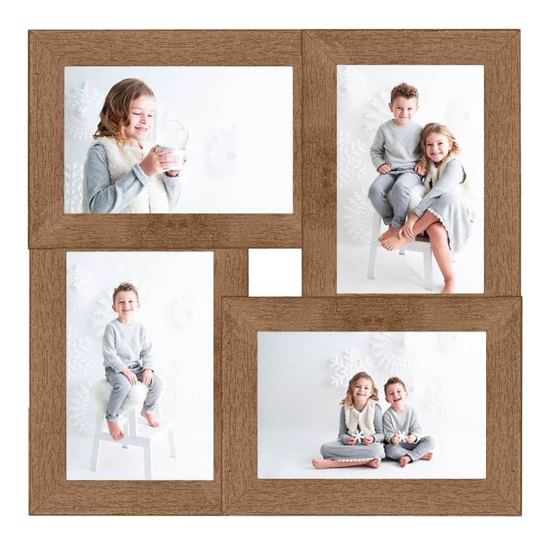 Market - Cadouri - Rame si albume foto - Rama foto colaj, maro deschis, 4x (13x18 cm) foto, MDF - Infinity.ro