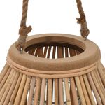 Casa si Gradina - Decoratiuni - Aromaterapie si lumanari - Suporturi lumanari - Suport de lumanari suspendat tip felinar, natural, rachita - Infinity.ro