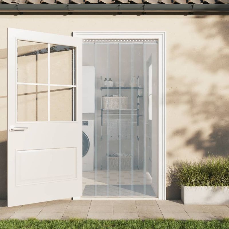 Casa si Gradina - Textile si covoare - Perdele si draperii - Perdele - Perdea pentru usa, transparent, 300 mmx2,6 mm 10 m, PVC - Infinity.ro