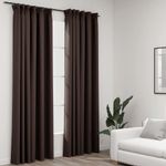Casa si Gradina - Textile si covoare - Perdele si draperii - Perdele - Perdele opace aspect panza carlige 2 buc. gri taupe 140x225 cm - Infinity.ro