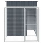 Petshop - Accesorii petshop - Culcusuri si custi - Custi interior si exterior - Cotet de pui cu incinta antracit 165x251x181 cm otel galvanizat - Infinity.ro