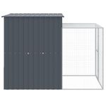Petshop - Accesorii petshop - Culcusuri si custi - Custi interior si exterior - Cotet de pui cu incinta antracit 165x251x181 cm otel galvanizat - Infinity.ro