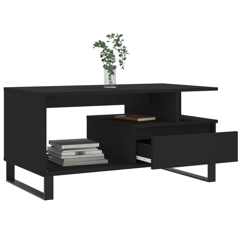 Casa si Gradina - Mobilier - Mese si birouri - Masute de cafea - Masuta de cafea, negru, 90x49x45 cm, lemn compozit - Infinity.ro