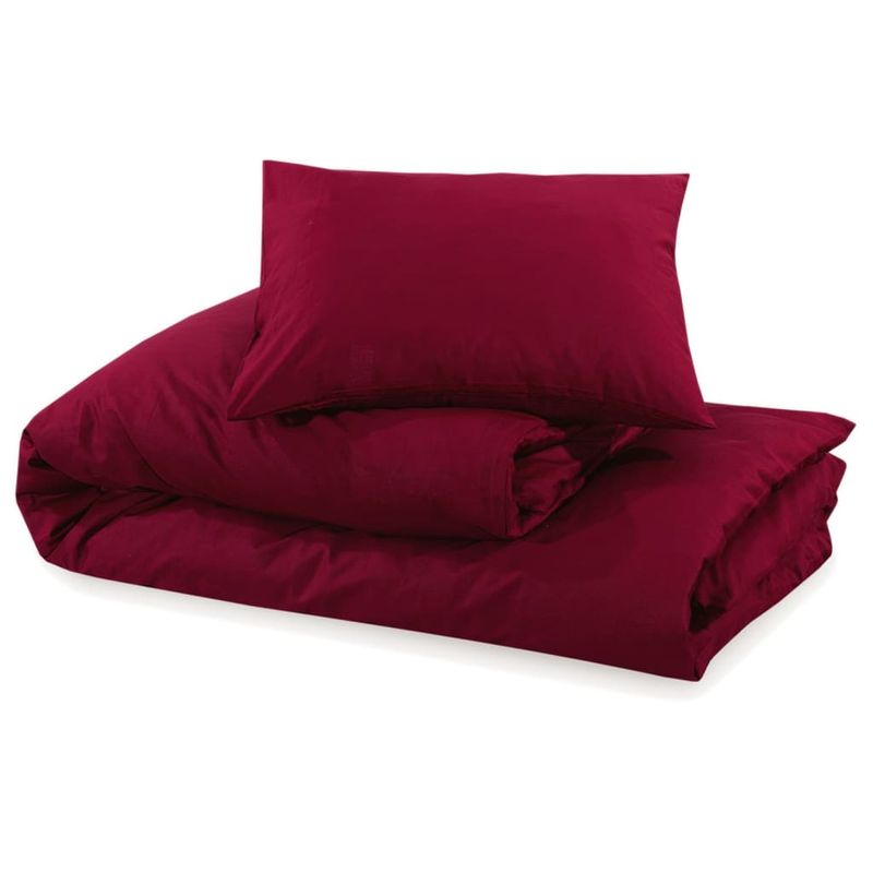 Casa si Gradina - Textile si covoare - Lenjerii de pat - Seturi de lenjerie - Set lenjerie cu husa de pilota, bordo, 260x220 cm, bumbac - Infinity.ro