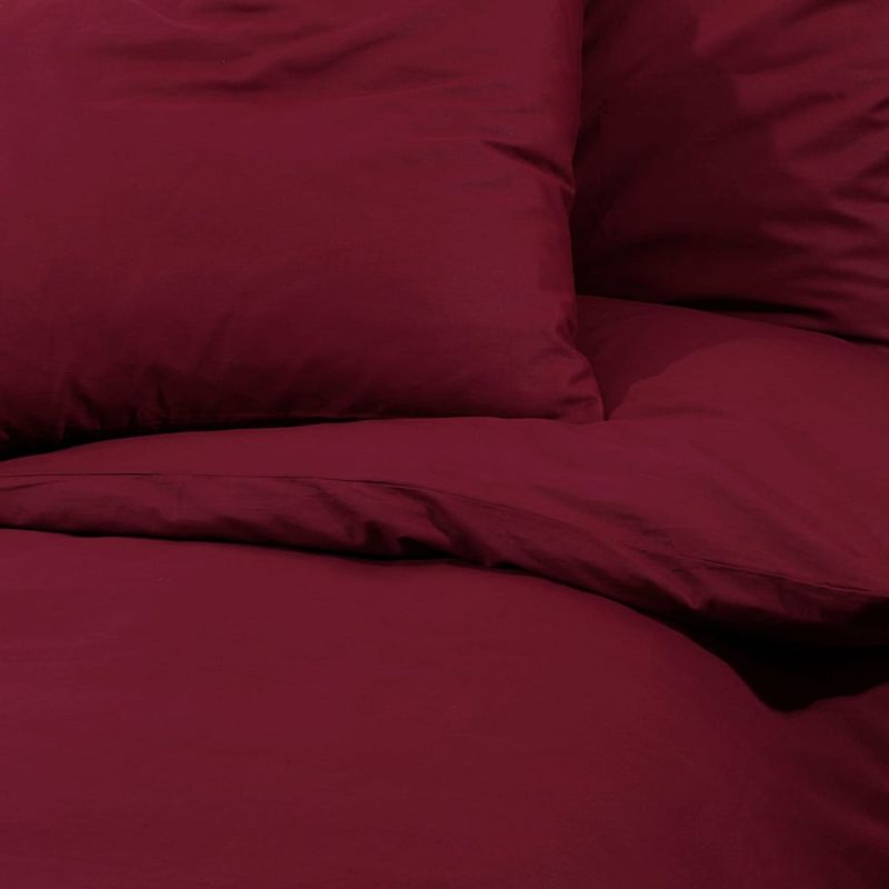 Casa si Gradina - Textile si covoare - Lenjerii de pat - Seturi de lenjerie - Set lenjerie cu husa de pilota, bordo, 260x220 cm, bumbac - Infinity.ro