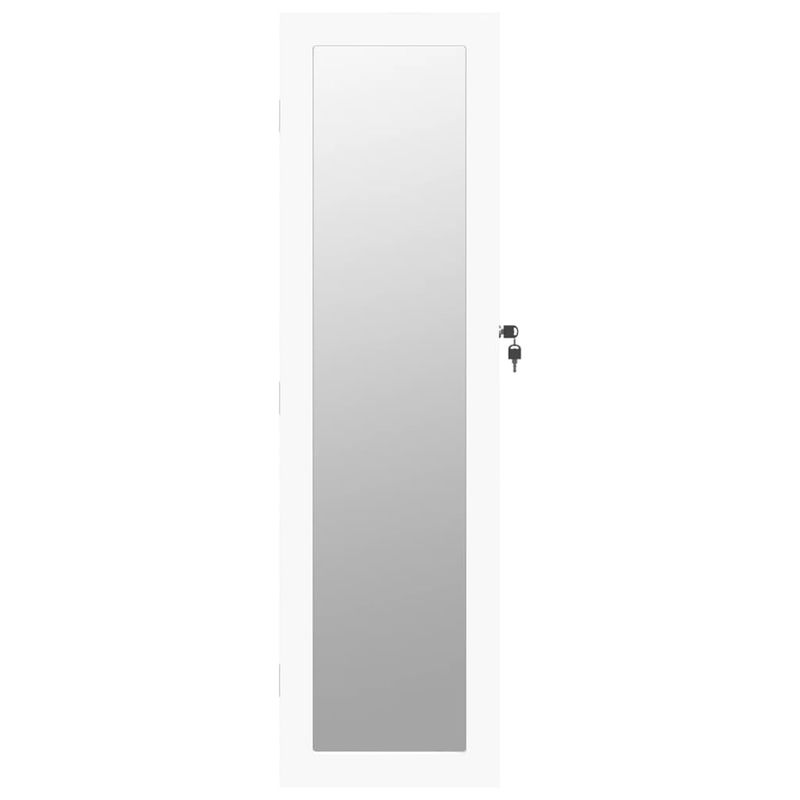 Casa si Gradina - Mobilier - Dulapuri si sifoniere - Dulapuri - Dulap de bijuterii cu oglinda de perete, alb, 30x8,5x106 cm - Infinity.ro