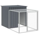 Petshop - Accesorii petshop - Culcusuri si custi - Custi interior si exterior - Cotet de pui cu incinta antracit 110x201x110 cm otel galvanizat - Infinity.ro
