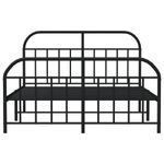 Casa si Gradina - Mobilier - Paturi si accesorii - Paturi - Cadru pat metalic cu tablie de cap/picioare, negru, 140x200 cm - Infinity.ro