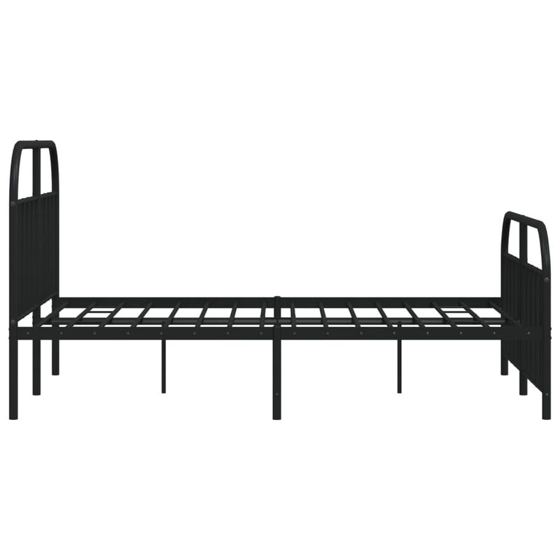 Casa si Gradina - Mobilier - Paturi si accesorii - Paturi - Cadru pat metalic cu tablie de cap/picioare, negru, 140x200 cm - Infinity.ro