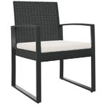 Casa si Gradina - Gradina si terasa - Mobilier exterior - Scaune si sezlonguri gradina - Scaune de bucatarie de gradina, 2 buc., negru, rattan PP - Infinity.ro