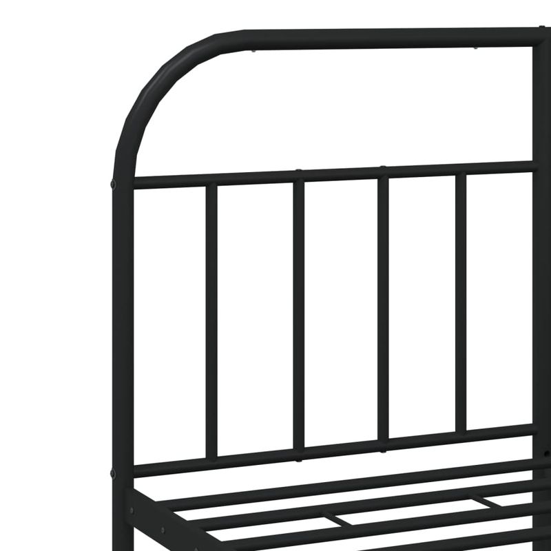 Casa si Gradina - Mobilier - Paturi si accesorii - Paturi - Cadru pat metalic cu tablie de cap/picioare, negru, 140x200 cm - Infinity.ro