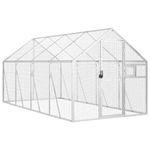 Petshop - Accesorii petshop - Culcusuri si custi - Tarcuri si colivii - Voliera de pasari, argintiu, 1,79x4x1,85 m, aluminiu - Infinity.ro