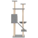 Petshop - Accesorii petshop - Jucarii animale - Ansambluri de joaca - Ansamblu de pisici, stalpi din funie sisal, gri deschis, 153 cm - Infinity.ro