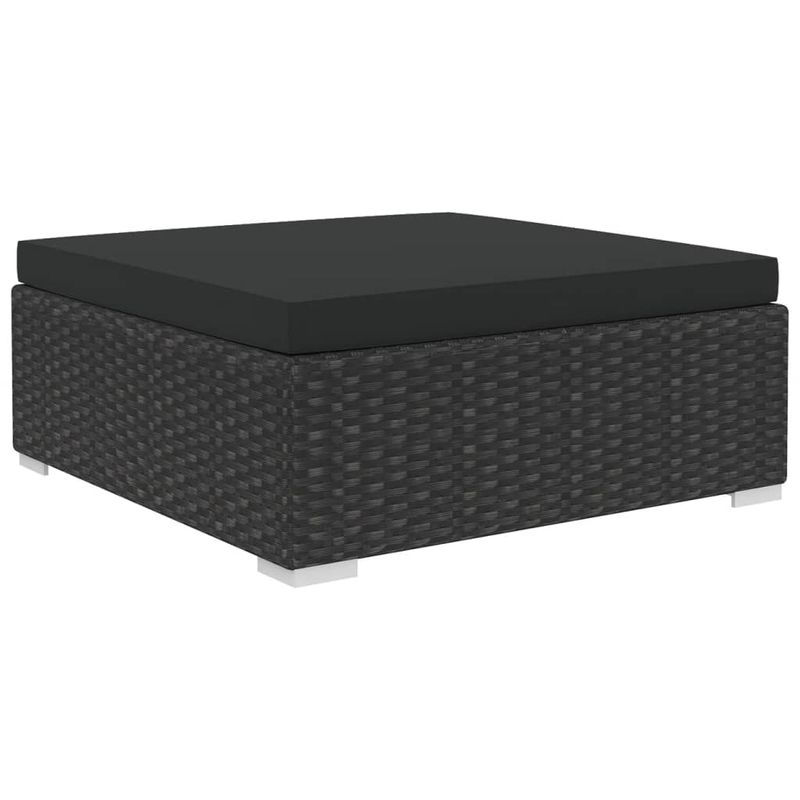 Casa si Gradina - Gradina si terasa - Mobilier exterior - Seturi mobila gradina - Set mobilier de gradina cu perne, 7 piese, negru, poliratan - Infinity.ro