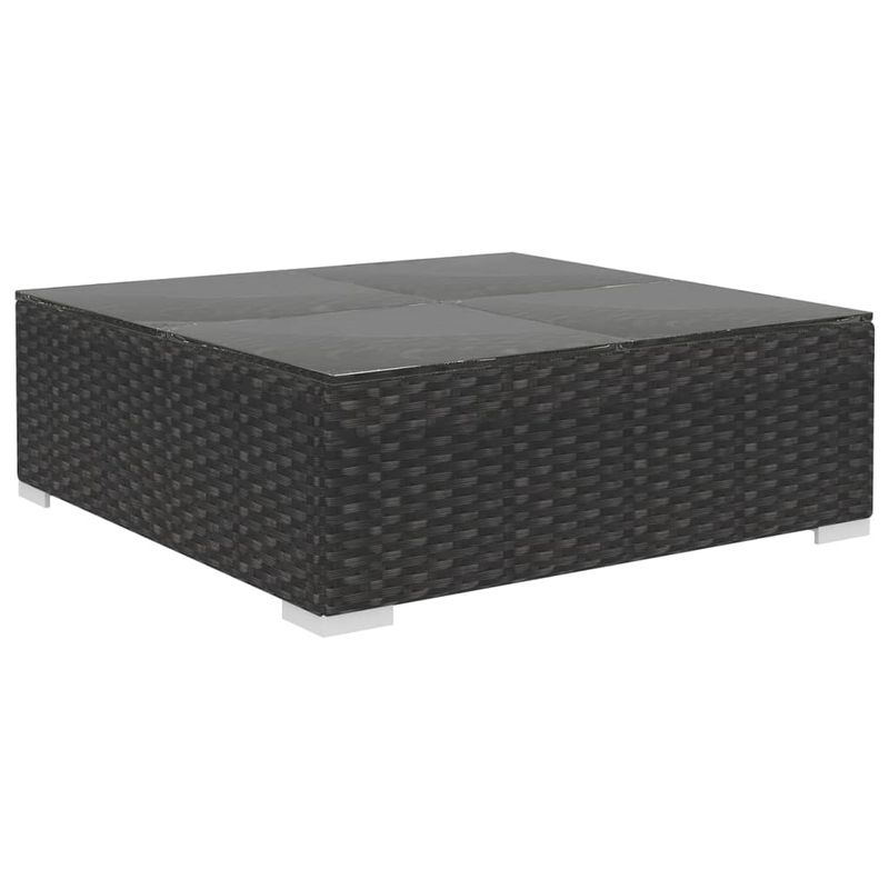 Casa si Gradina - Gradina si terasa - Mobilier exterior - Seturi mobila gradina - Set mobilier de gradina cu perne, 7 piese, negru, poliratan - Infinity.ro