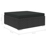 Casa si Gradina - Gradina si terasa - Mobilier exterior - Seturi mobila gradina - Set mobilier de gradina cu perne, 7 piese, negru, poliratan - Infinity.ro