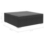 Casa si Gradina - Gradina si terasa - Mobilier exterior - Seturi mobila gradina - Set mobilier de gradina cu perne, 7 piese, negru, poliratan - Infinity.ro