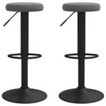 Casa si Gradina - Mobilier - Scaune si fotolii - Scaune - Scaune de bar, 2 buc., gri inchis, catifea - Infinity.ro