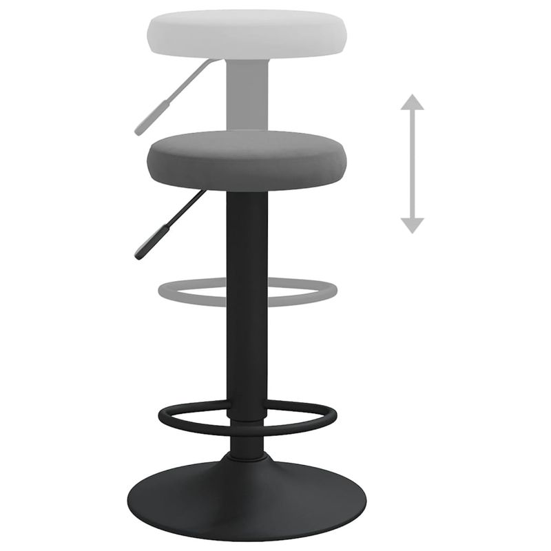 Casa si Gradina - Mobilier - Scaune si fotolii - Scaune - Scaune de bar, 2 buc., gri inchis, catifea - Infinity.ro