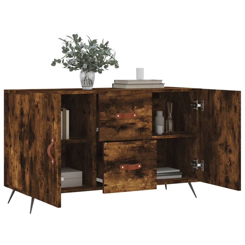 Casa si Gradina - Mobilier - Comode si corpuri - Comode - Servanta, stejar fumuriu, 100x36x60 cm, lemn compozit - Infinity.ro