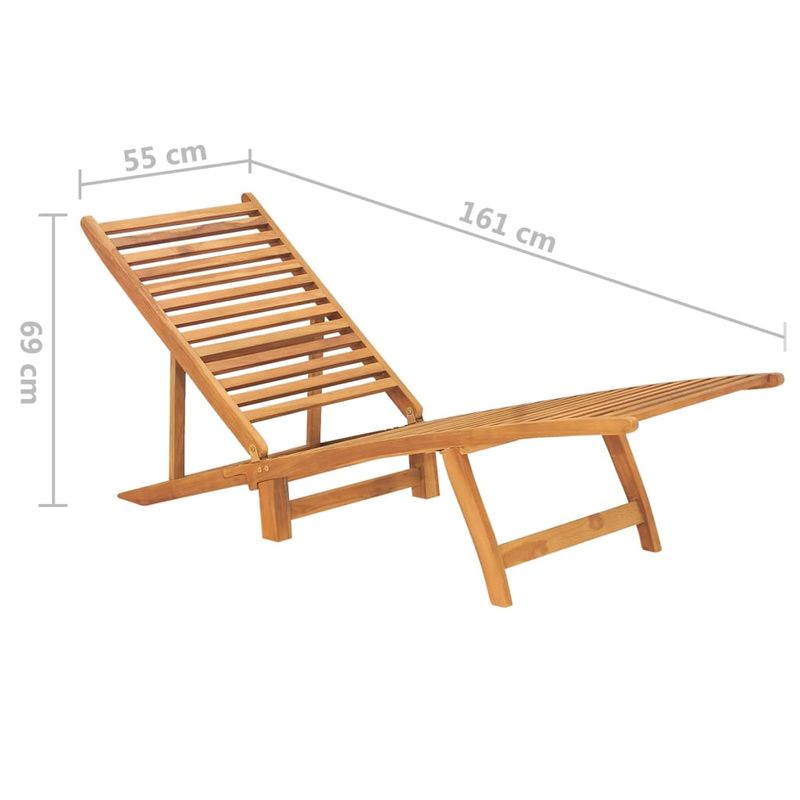 Casa si Gradina - Gradina si terasa - Mobilier exterior - Scaune si sezlonguri gradina - Sezlong, lemn masiv de tec - Infinity.ro