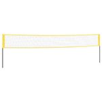 Sport si Outdoor - Sporturi cu paleta - Badminton - Echipamente de badminton - Plasa de badminton, galben si negru, 600x155 cm, tesatura PE - Infinity.ro