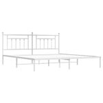 Casa si Gradina - Mobilier - Paturi si accesorii - Paturi - Cadru de pat metalic cu tablie, alb, 193x203 cm - Infinity.ro