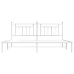 Casa si Gradina - Mobilier - Paturi si accesorii - Paturi - Cadru de pat metalic cu tablie, alb, 193x203 cm - Infinity.ro