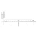 Casa si Gradina - Mobilier - Paturi si accesorii - Paturi - Cadru de pat metalic cu tablie, alb, 193x203 cm - Infinity.ro