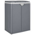 Casa si Gradina - Mobilier - Organizare si depozitare - Cosuri de gunoi - Cos de gunoi cu 2 usi, gri, 65x45x88 cm, PP - Infinity.ro
