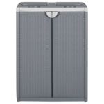 Casa si Gradina - Mobilier - Organizare si depozitare - Cosuri de gunoi - Cos de gunoi cu 2 usi, gri, 65x45x88 cm, PP - Infinity.ro