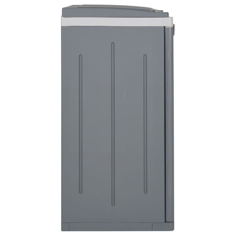 Casa si Gradina - Mobilier - Organizare si depozitare - Cosuri de gunoi - Cos de gunoi cu 2 usi, gri, 65x45x88 cm, PP - Infinity.ro