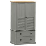 Casa si Gradina - Mobilier - Dulapuri si sifoniere - Sifoniere - Sifonier VIGO, gri, 90x55x176 cm, lemn masiv de pin - Infinity.ro