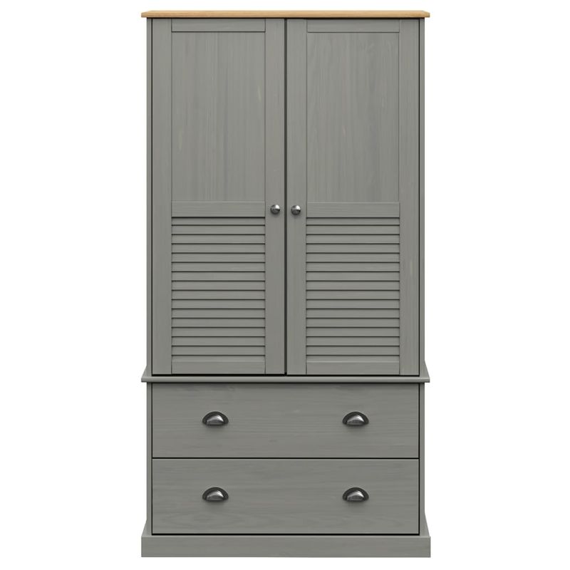 Casa si Gradina - Mobilier - Dulapuri si sifoniere - Sifoniere - Sifonier VIGO, gri, 90x55x176 cm, lemn masiv de pin - Infinity.ro