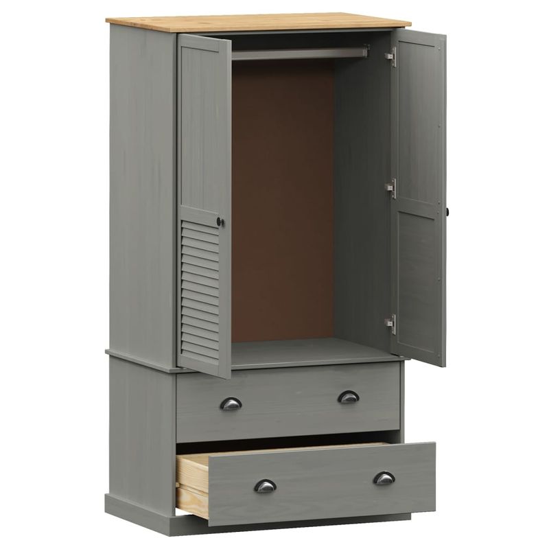 Casa si Gradina - Mobilier - Dulapuri si sifoniere - Sifoniere - Sifonier VIGO, gri, 90x55x176 cm, lemn masiv de pin - Infinity.ro
