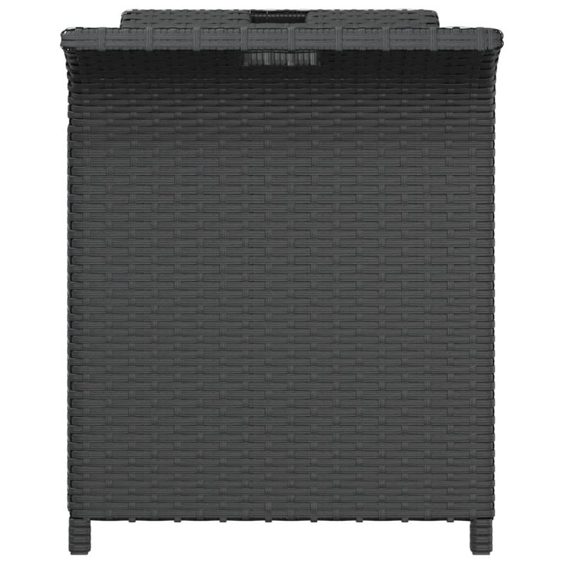 Casa si Gradina - Gradina si terasa - Mobilier exterior - Bancute de gradina - Banca de gradina cu perna, negru, 116x46x57 cm, poliratan - Infinity.ro