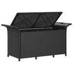 Casa si Gradina - Gradina si terasa - Mobilier exterior - Bancute de gradina - Banca de gradina cu perna, negru, 116x46x57 cm, poliratan - Infinity.ro