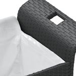 Casa si Gradina - Gradina si terasa - Mobilier exterior - Bancute de gradina - Banca de gradina cu perna, negru, 116x46x57 cm, poliratan - Infinity.ro