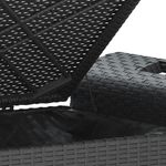 Casa si Gradina - Gradina si terasa - Mobilier exterior - Bancute de gradina - Banca de gradina cu perna, negru, 116x46x57 cm, poliratan - Infinity.ro