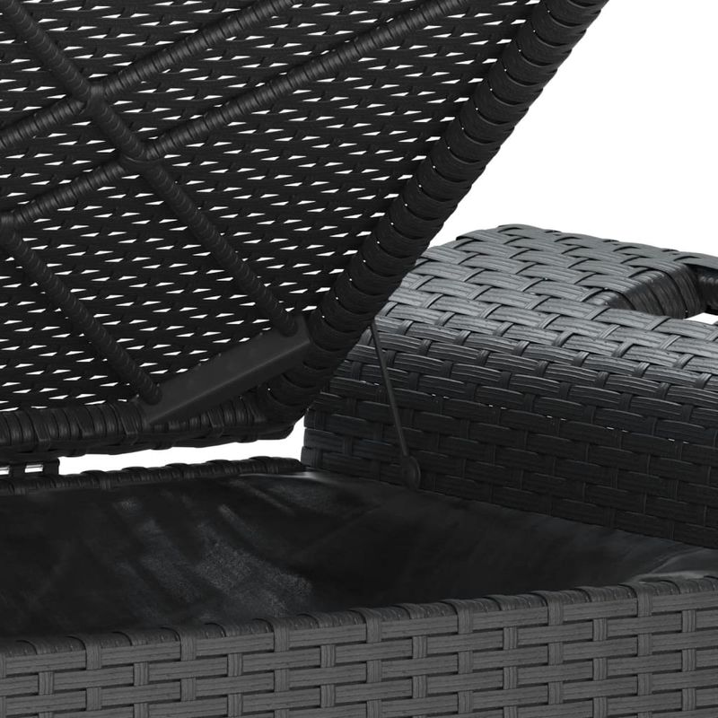 Casa si Gradina - Gradina si terasa - Mobilier exterior - Bancute de gradina - Banca de gradina cu perna, negru, 116x46x57 cm, poliratan - Infinity.ro