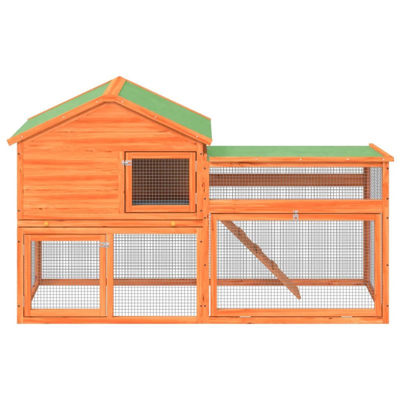 Petshop - Accesorii petshop - Culcusuri si custi - Custi interior si exterior - Cusca pentru iepuri maro 185,5x60,5x109,5 cm lemn masiv de pin - Infinity.ro