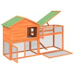 Petshop - Accesorii petshop - Culcusuri si custi - Custi interior si exterior - Cusca pentru iepuri maro 185,5x60,5x109,5 cm lemn masiv de pin - Infinity.ro