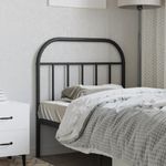 Casa si Gradina - Mobilier - Paturi si accesorii - Accesorii paturi - Tablie de pat metalica, negru, 90 cm - Infinity.ro