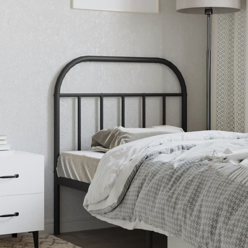 Casa si Gradina - Mobilier - Paturi si accesorii - Accesorii paturi - Tablie de pat metalica, negru, 90 cm - Infinity.ro