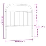 Casa si Gradina - Mobilier - Paturi si accesorii - Accesorii paturi - Tablie de pat metalica, negru, 90 cm - Infinity.ro