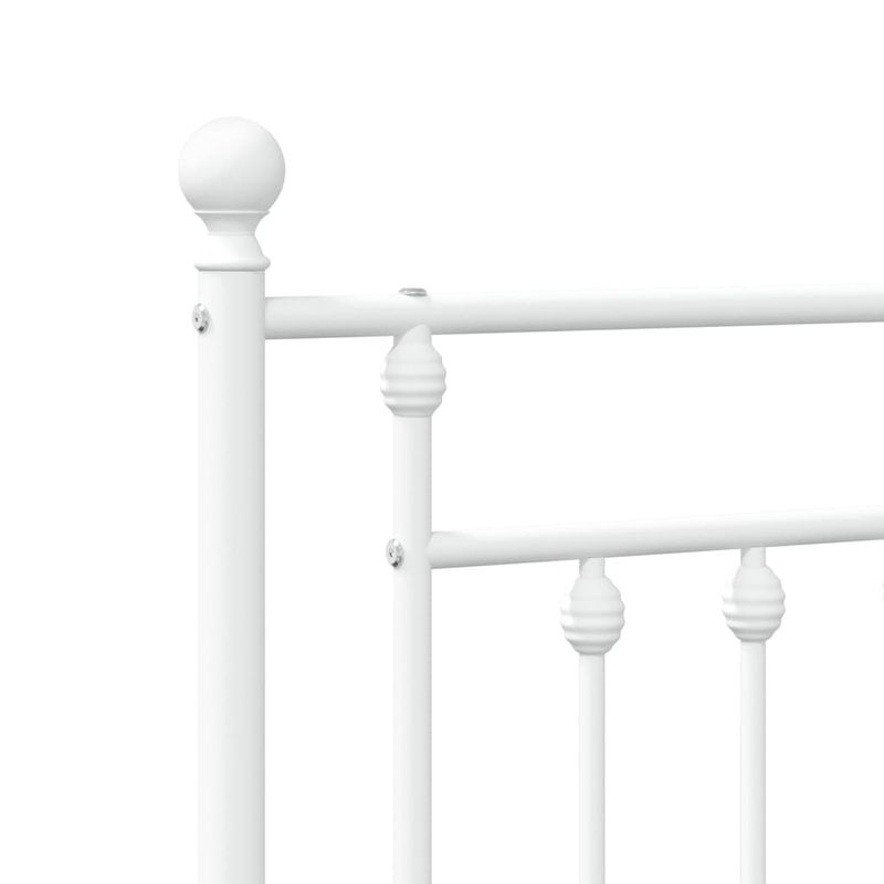 Casa si Gradina - Mobilier - Paturi si accesorii - Accesorii paturi - Tablie de pat metalica, alb, 90 cm - Infinity.ro