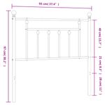 Casa si Gradina - Mobilier - Paturi si accesorii - Accesorii paturi - Tablie de pat metalica, alb, 90 cm - Infinity.ro