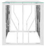 Casa si Gradina - Mobilier - Mese si birouri - Masute de cafea - Masa de cafea, 110x45x45 cm, otel inoxidabil si sticla - Infinity.ro