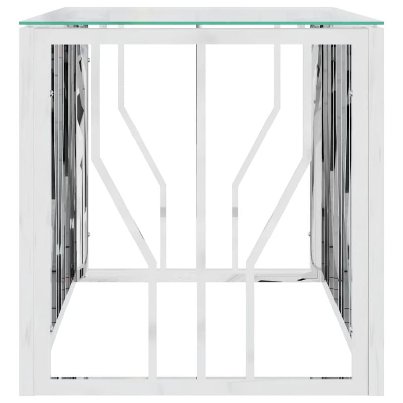 Casa si Gradina - Mobilier - Mese si birouri - Masute de cafea - Masa de cafea, 110x45x45 cm, otel inoxidabil si sticla - Infinity.ro