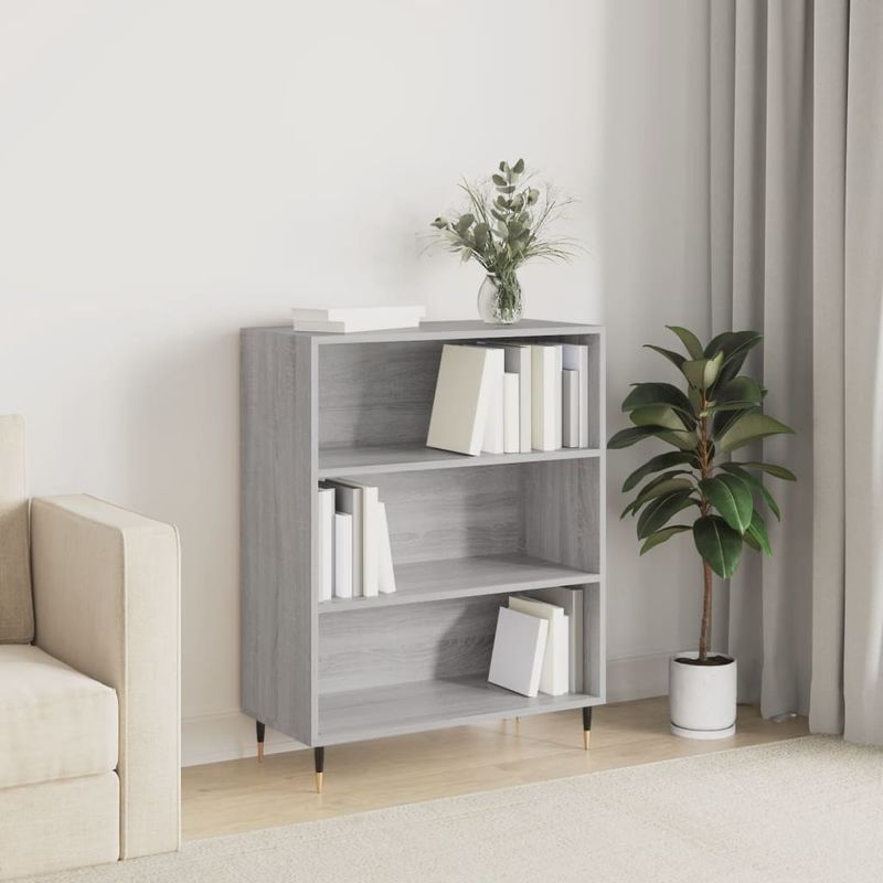 Casa si Gradina - Mobilier - Biblioteci si rafturi - Biblioteci - Biblioteca, sonoma gri, 69,5x32,5x90 cm, lemn compozit - Infinity.ro